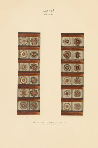 The paintings in the Buddhist cave-temples of Ajantâ, Khandesh, India Pl.136 av John Griffiths