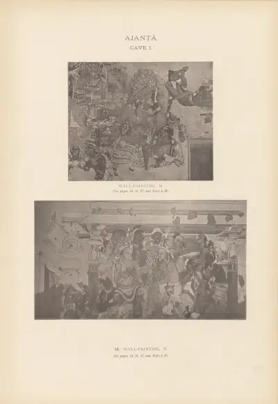 Målningarna i de buddhistiska grottemplen i Ajantâ, Khandesh, Indien, pl. 15 av John Griffiths