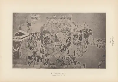 Målningarna i de buddhistiska grottemplen i Ajantâ, Khandesh, Indien, pl. 011 av John Griffiths