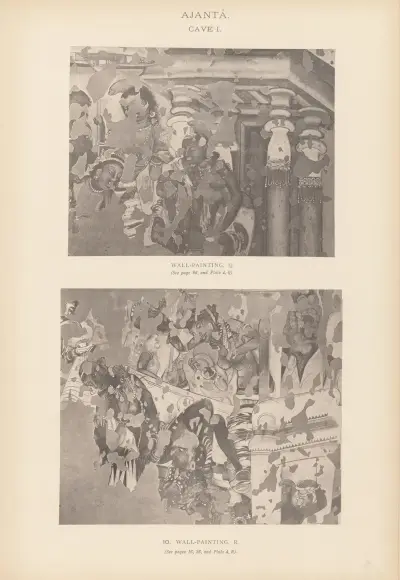 The paintings in the Buddhist cave-temples of Ajantâ, Khandesh, India Pl.009 av John Griffiths