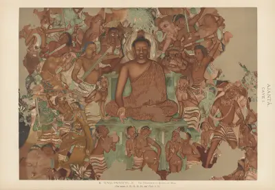 Målningarna i de buddhistiska grottemplen i Ajantâ, Khandesh, Indien, pl. 007 av John Griffiths