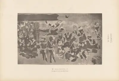 Målningarna i de buddhistiska grottemplen i Ajantâ, Khandesh, Indien, pl. 036 av John Griffiths