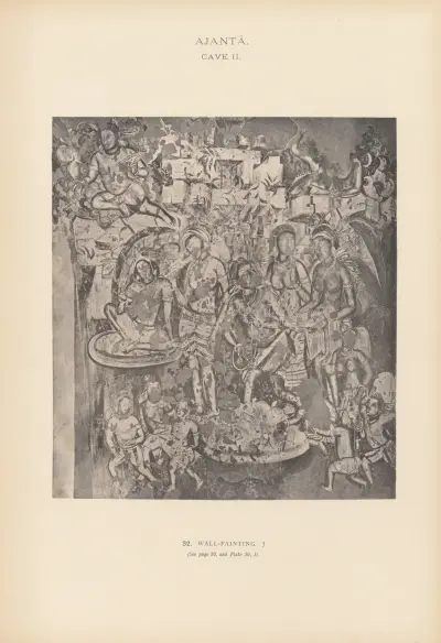 Målningarna i de buddhistiska grottemplen i Ajantâ, Khandesh, Indien, pl. 031 av John Griffiths