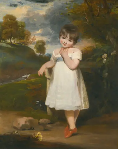Portrait Of Emma Laura Whitbread, Later Lady Eversley (1798-1857), When A Child av John Hoppner