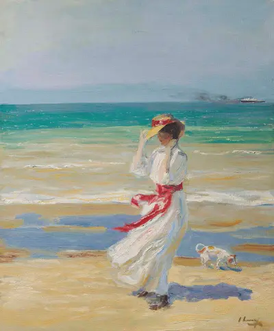 En blåsig dag av Sir John Lavery