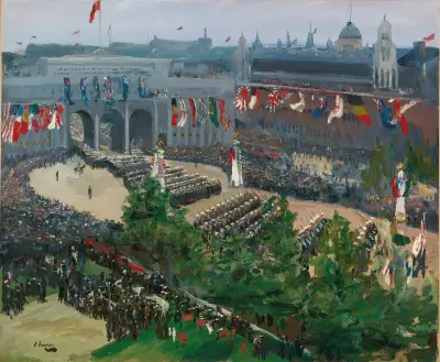 Admiralty Arch, 19th July 1919 av Sir John Lavery