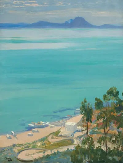 Tunisbukten, morgon av Sir John Lavery