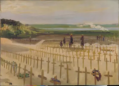 The Cemetery, Etaples, 1919 av Sir John Lavery