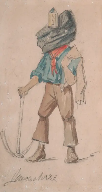 Caricature of the County Lancashire av John Leech