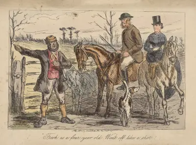 Mr. Facey Romford’s hounds; Fresh as a four year old. Went off like a shot!. av John Leech