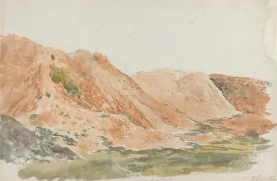 Stenbrott nära Ironbridge (Jordarbeten, Cambridge Terrace) av John Linnell