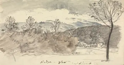 View at Mr. Sheppard’s, The Ridge, Gloucestershire av John Linnell