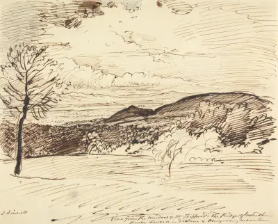 Utsikt från herr Sheppards fönster, The Ridge, Gloucestershire av John Linnell