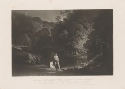 Adam och Eva hör den Allsmäktiges dom av John Martin