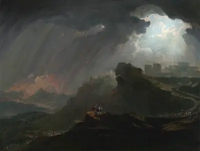 Josua befaller solen att stå still av John Martin