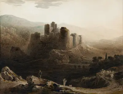 Månsken – Chepstow Castle av John Martin