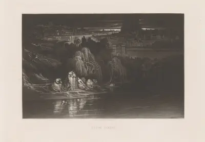Gråtande kvinnor vid floden nära Babylon av John Martin