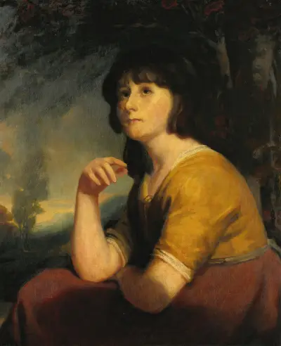 Portrait Of A Young Girl, Said To Be Lady Bathurst av John Opie