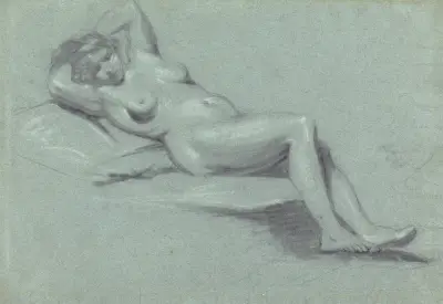 Reclining Female Nude av John Opie