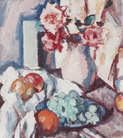 Roses and Fruit av Samuel John Peploe