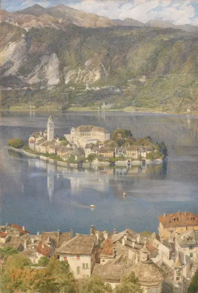 Isola San Giulio, Lago d’Orta av Edward John Poynter