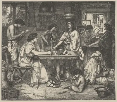 Josef delar ut spannmål av Edward John Poynter