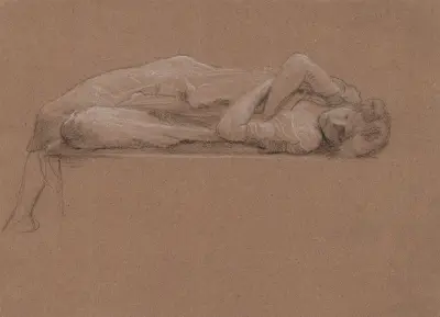 Sleeping Girl av Edward John Poynter