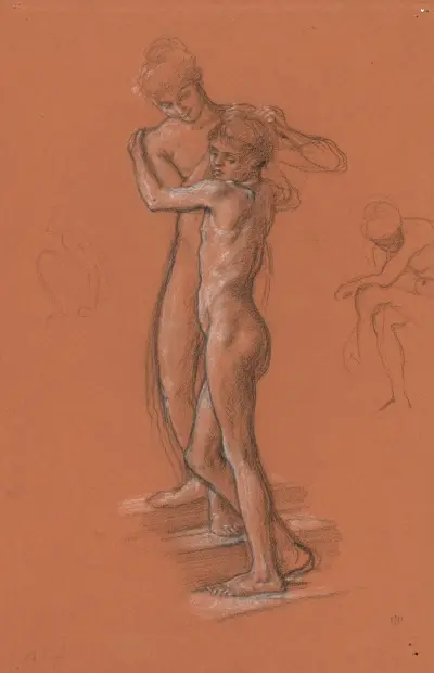 Studie für „Eitle Ängste“ von Edward John Poynter