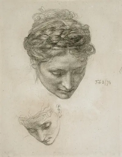 Studie zweier Köpfe von Edward John Poynter