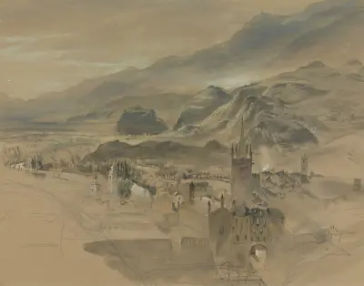 A View of Susa, Italy, from the West av John Ruskin
