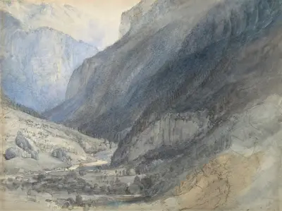 The Valley of Lauterbrunnen, Switzerland av John Ruskin
