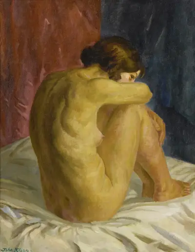 Nude Glancing Back av John Sloan