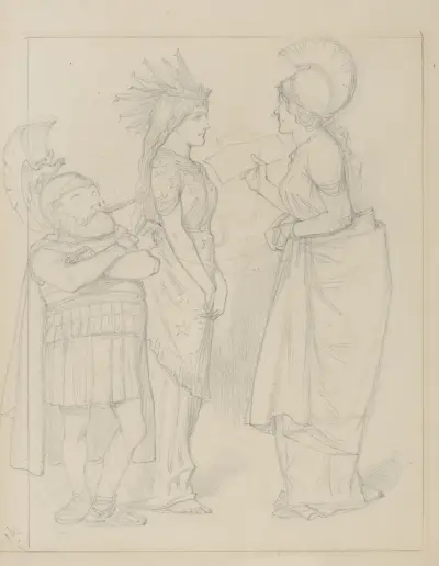 Britannia och Columbia med Ulysses S. Grant av Sir John Tenniel