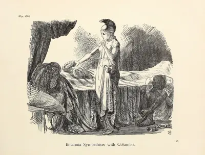 Britannia Sympathises with Columbia, Sir John Tenniel