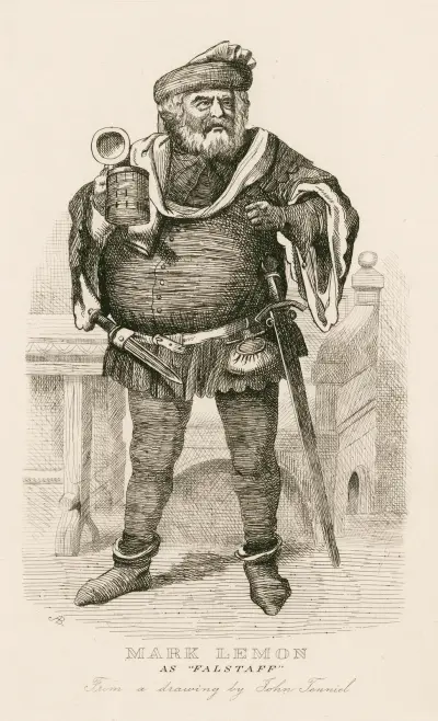 Mark Lemon as ‘Falstaff’, Sir John Tenniel