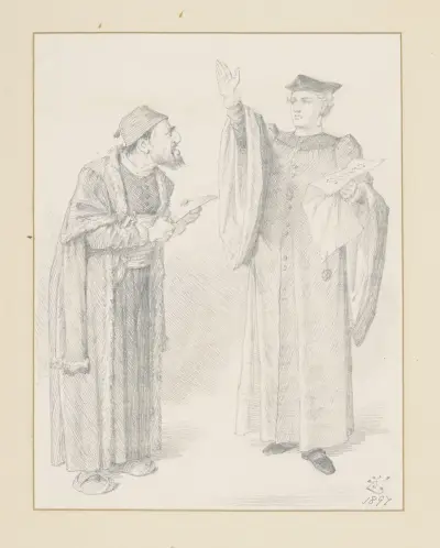Köpmannen i Venedig; den turkiske Shylock av Sir John Tenniel