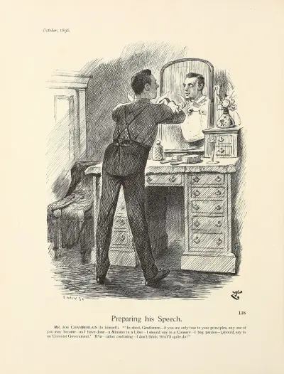 Förbereder sitt tal av Sir John Tenniel