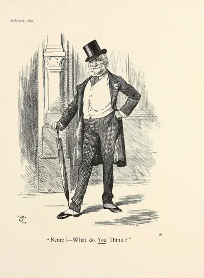 ‘Retire!— What do you think’ av Sir John Tenniel