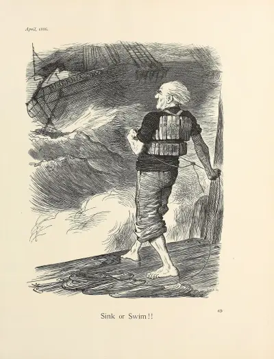 Simma eller sjunka!! av Sir John Tenniel