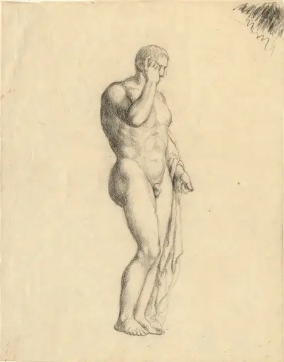 Nude Male Figure von John Trumbull