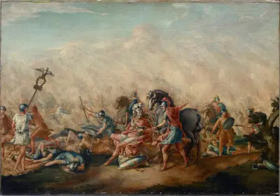 Paulus Aemilius död vid slaget vid Cannae av John Trumbull