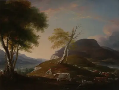 View on the West Mountain near Hartford von John Trumbull