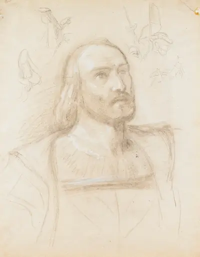 Study for ‘Landing of Columbus’ av John Vanderlyn