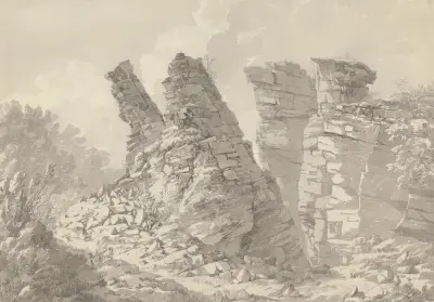 Hob Thursts Houses, Monsoldale, Derbyshire av John Webber