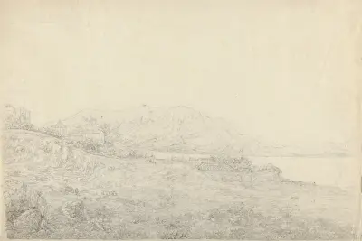 Ansicht von Macao mit dem Wohnhaus des Camões, wo er seine Lusiade schrieb, 1788 – Nr. 2 von John Webber