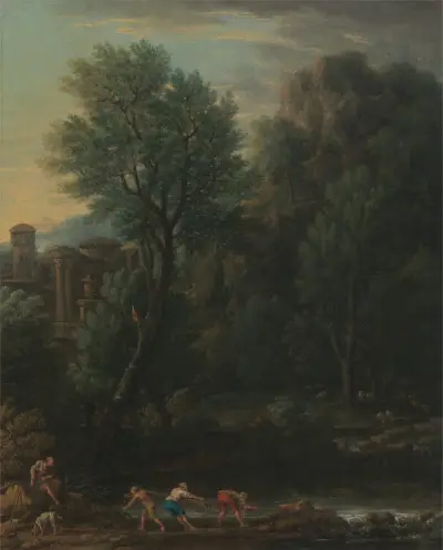 Klassische Landschaft, 1725 von John Wootton