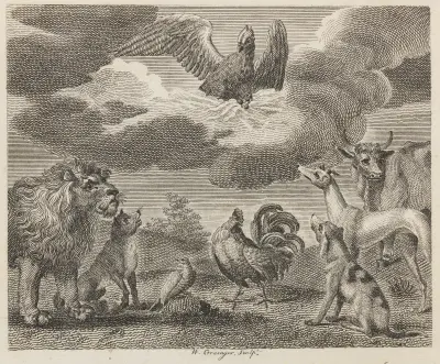 Fable IV. The Eagle and the Assembly of Animals av John Wootton