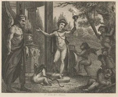 Fabel XII. Cupid, Hymen och Plutus av John Wootton
