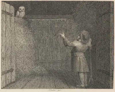 Fable XLI. The Owl and the Farmer av John Wootton