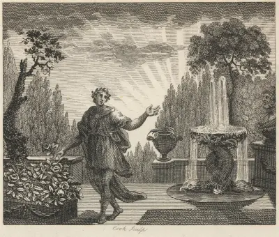 Fable XLV. The Poet and the Rose av John Wootton